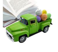 Camionnette de Pâques, camion Pâques | Modèle de de véhicule avec œufs - Happy Spring Small Truck Decorations, Paster Farmhouse Metal Model pour la décoration de vacances