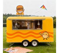 Camionnette de Restauration à Vendre, Food Truck et Chariot à Snacks - Remorque Alimentaire personnalisée pour café et Restauration Rapide Mobile