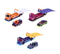 Majorette Camion Transporter JDM Legends - Lot de 2 voitures métal, pièces amovibles, dès 3 ans