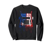Camionneur conducteur Semi-américain Drapeau USA Drip Graffiti Sweatshirt