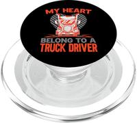 Camionneur, épouse, Chauffeur, Camionneur, Transport de véhicules PopSockets PopGrip pour MagSafe
