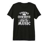 Camions, Cowboys et Real Country Music USA T-Shirt Haut de Gamme