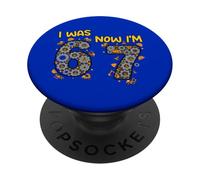 Camions d'anniversaire de 7 Ans 6 Maintenant Je suis 7 67 drôle pour Les Enfants PopSockets PopGrip Adhésif