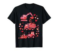 Camions de Construction Tracteur de Saint-Valentin pour Enfants Tout-Petits garçons T-Shirt