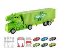 Camions De Jouets - Toddler Vehicles Boys Carrier Truck | Trumpp De Jouets Transporteur Multifonctionnel | Monsterr Toddler Carrier Truck Vehicles Toys, Dinosaur Ramp For Boys, Colorful Race Tra