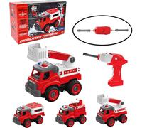 Lexibook Camion pompier RC Crosslander Fireman RCP25, 3 constructions, 33 pièces, tournevis inclus