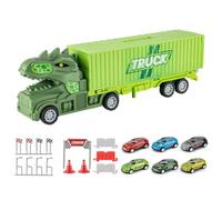 Camions jouets pour tout-petits - Véhicules amusants, ensemble de jeu de piste de course coloré, construction durable, pièces mobiles interactives, conception d'apprentissage précoce, matériau sûr et