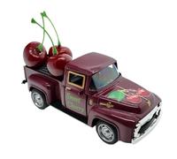 Camions Miniatures, Camion Rétro Transporte 3 Fruits Décoratifs, Ornement de Table, Véhicule Créatif pour Exposition Cuisine Maison de Vacances Ferme Salle de Classe Centre de Table