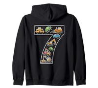 Camions pelleteuses 7e Anniversaire 7 Ans pour garçons et Filles Sweat à Capuche