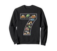 Camions pelleteuses 7e Anniversaire 7 Ans pour garçons et Filles Sweatshirt