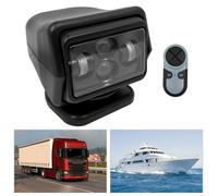 Camions Projecteur de recherche LED 60 W 600 m 8000 lm - Projecteur de travail LED avec télécommande 5 A IP67 Rotation à 360° 6500K