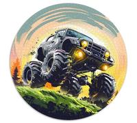 camions1000 Pièces Puzzles pour Adultes Et Enfants VehiclePuzzle Circulaire, Jeu D'Intelligence, Art, DécoRation, Cadeau, Difficile, Impossible1000pcs (67.5x67.5cm)