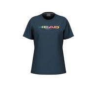 Head Racket Rainbow Short Sleeve T-shirt Bleu L Femme