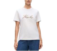 Camisetas Mujer Modèle Vêtements Karl Lagerfeld Jeans Modèle Signature Sequins T-shirt - Coleur Blanc M