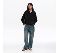camisole de force noire brodée XS