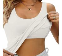 Camisole Femme débardeur avec Soutien-Gorge intégré Débardeur de en Yoga Gilet rembourré à Bretelles Ajustables Débardeurs pour Femmes Soutien-Gorge DéBardeur Sport Avec BrassièRe IntéGréE Femme