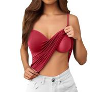 Camisole Femme débardeur avec Soutien-Gorge intégré Débardeur de en Yoga Gilet rembourré à Bretelles Ajustables Débardeurs pour Femmes Soutien-Gorge Legami Saint Valentin