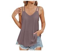 Camisole Femme Débardeur - Crochet Tricot Debardeur Sexy Été Tunique Vest Ample Chemise sans Bretelle Haut Basiques Yoga Fitness Haut Jogging Running Fitness Tank Top Débardeur de Yoga Fitenss