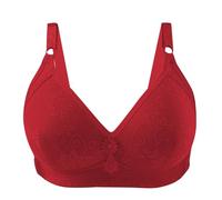 Camisole Latex Slim Bra Bra with A Large Bust and A Slimming Look. It Features A Compact Design Without A Ring and A Design with A Accessory Body (Red, XXXL)