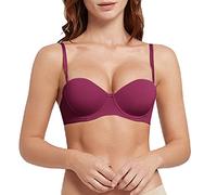 Camisole pour Chien Femme avec Soutien Gorge rembourré Push Up Bralette sans Armatures Couture Confortable Souple Legging Polaire Enfant 4 Ans(Vin,85C)