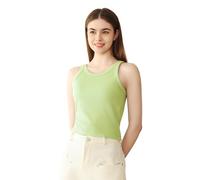 Camisoles pour Femme avec Soutien-Gorge Intégré, Débardeurs Côtelés, Top de Yoga de Base, Débardeur de Superposition, Tops Décontractés Rembourrés (LY188-Green, S-M)