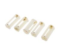 camister camister(R) 5Pcs Rond 3x 1.5V AAA Support de batterie Boitier Boite Contenance Blanc