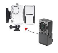 Camkix Boîtier étanche compatible avec DJI Action 2 Power Combo ou DJI Action 2 Dual-Screen Combo - Transparent - Protège jusqu'à 147 pieds/45 m sous l'eau - Affichage clair