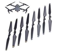 CAMKIX Hélices Compatible avec DJI Mavic Pro - 2 Ensembles (8 pales) - Noir - Ailes Pliable à libération Rapide - Testés en vol - Accessoire Essentiel - Excellente fiabilité et réactivité