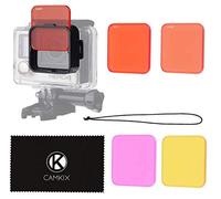 CamKix kit de filtre de lentille de plongée - Compatible avec GoPro Hero 4 Black, Silver, Hero+ LCD, Hero and 3+ - Ce kit accentue et améliore les couleurs dans de vidéo et de photographie sous-marine