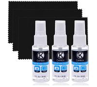 Camkix Kit de Nettoyage d'objectif et d'écran - 3 Sprays de Nettoyage - 3 Chiffons en Microfibre - Parfait pour Nettoyer l'objectif de Votre Appareil Photo Reflex numérique et Compatible avec Votre