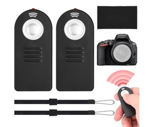 Camkix Télécommande Infrarouge sans Fil (Lot de 2) - Compatible avec Appareils Photo Nikon et Canon (DF D5 D610 D750 D810 D5300 D7200 et EOS 5D Mark IV 5DS 6D 77D 100D 750D 1300D 10X Mark II