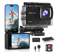 Camlance 4K60FPS Caméra Sport 48MP Caméra d'action,40M Caméras Étanche,EIS Caméra sous-Marine 170° avec WiFi Télécommande,2 * 1350 mAh Divers Accessoires
