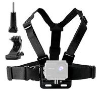 Camlance Kit de Support pour caméra d'action avec Sangle Thoracique réglable, Sangle Thoracique entièrement réglable, légère et Respirante, Douce pour la Peau, Noire