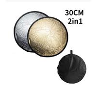 Camllite-Réflecteur 2 en 1 de 60cm,pliable,argenté et doré,pour appareil photo de studio,flash,disque diffuseur de photographie - Type Style A