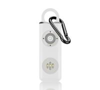 Camluxy 130db Alarme D'auto-Défense Personnelle Avec Lumière Led Sirène D'auto-Défense Alarme De Sécurité Pour Femmes Fille Alarme De Porte-Clés Personnel - Type White-4pcs