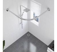 Cammeciso L Forme Tringle à Rideau de Douche,Barre de Douche Angle Universelle,Barre de Douche Angle Extensible pour Baignoire,pour Salle De Bain,Baignoire,Magasin De Vêtements.