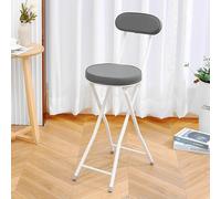 Cammeciso Tabouret de Bar Pliant avec Dossiers,Chaise Haute Pliante,Home Folding Stool Compact Bar,Tabouret de Bar Pliant Chaise rembourrée,Léger et Portable,pour Cuisine,Boutique,Extérieure,Café