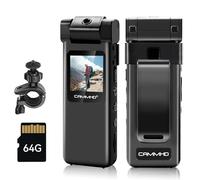CAMMHD 1080P V1-64G Caméra Piétons avec Objectif Pivotant à 180° Caméra de Corps avec Clip Arrière Supportant 256G 1.3 Pouces Sports de Plein Air Les Conférences l'escalade en Montagne