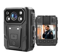 CAMMHD 1296P Body Cam 3200mAh 15 Heures IR Vision Nocturne Imperméable à l'eau Conception de Carte Externe Police Engineering (64G)