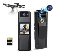 CAMMHD 2K/1440P Body Cam avec Audio et Vidéo Objectif Rotatif à 180 ° 7 Heures Body Caméra Enregistreur de Police pour la Vidéographie Quotidienne Surveillance de la Sécurité(64GB)