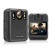 CAMMHD 4K 4000mAh Caméra Corporelle W8-32G Anti-Flou 10-14 Heures Cryptage Auto Enregist de Vision Nocturne UHD Bodycam pour Les Forces de l'ordre avec Base de Chargement Adapté Police Famille