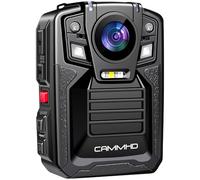 CAMMHD 4K Camera Pieton V8-128G 4400mAh 2 Batteries 14 Heures 2160P Caméra Corporelle H.265 avec Enregistrement Audio et Vidéo Portable Body Cam à Vision Nocturne pour la Police