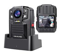 CAMMHD 4K Camera Pieton V8 256G 4400mAh 2 Batteries 14 Heures 2160P Caméra Corporelle IP68 H.265 avec Enregistrement Audio et Vidéo Portable Body Cam à Vision Nocturne pour la Police