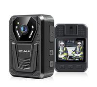 CAMMHD Caméra corporelle F6 4K - Fonctionne pendant 12 à 14 heures - Vision nocturne ultra étanche - Avec enregistrement audio et vidéo - Code vidéo H.265 - Pour l'application de la loi (256 Go)
