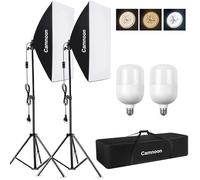 CAMNOON Softbox Kit Éclairage avec Lumière LED 105 W * 2 + Softbox 50 x 70 cm * 2 + Support d'éclairage 2 M * 2 + Sac de Transport * 1 pour Photo de Mode et à l’Enregistrement Vidéo