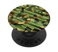 camo militaire cadeau camouflage militaire vert soldat noir PopSockets Support et Grip pour Smartphones et Tablettes