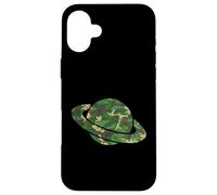 Camo Solar System Planet Saturn Camouflage Poitrine Gauche Coque pour iPhone 16 Plus