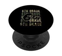 Camo Team, équipe de 6e année, Professeur de rentrée Scolaire, Enfants et garçons PopSockets PopGrip Adhésif