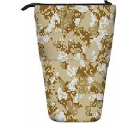 Camo Télescopique Crayon Papeterie Case Stylos Boîte De Rangement avec Fermeture Éclair pour Femmes Hommes Garçons Filles Marine Camouflage Désert Uniforme Armée Armé Combat Cacher Soldat Doodle