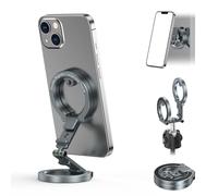 CAMOLO GEEK MG-02 Plus Double Support magnétique en Aluminium avec Sabot Froid 1/4" idéal pour Salle de Sport et Voyage, Compatible avec Les iPhone 16 15 14 13 12 Pro Max Plus